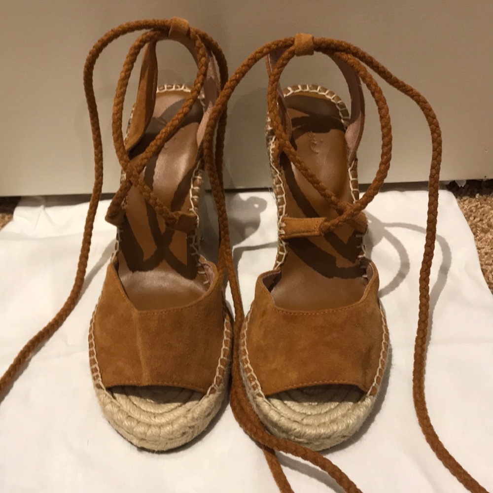 NWOT Joie Lace-Up Wedges. Size 6 1/2.